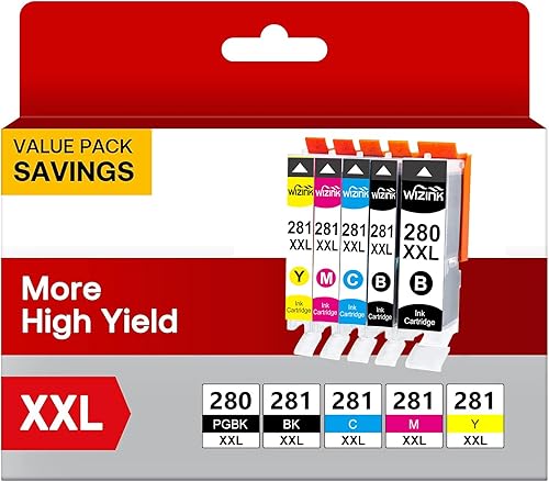 WIZINK - Cartucho de tinta de repuesto para Canon 280XXL 281XXL