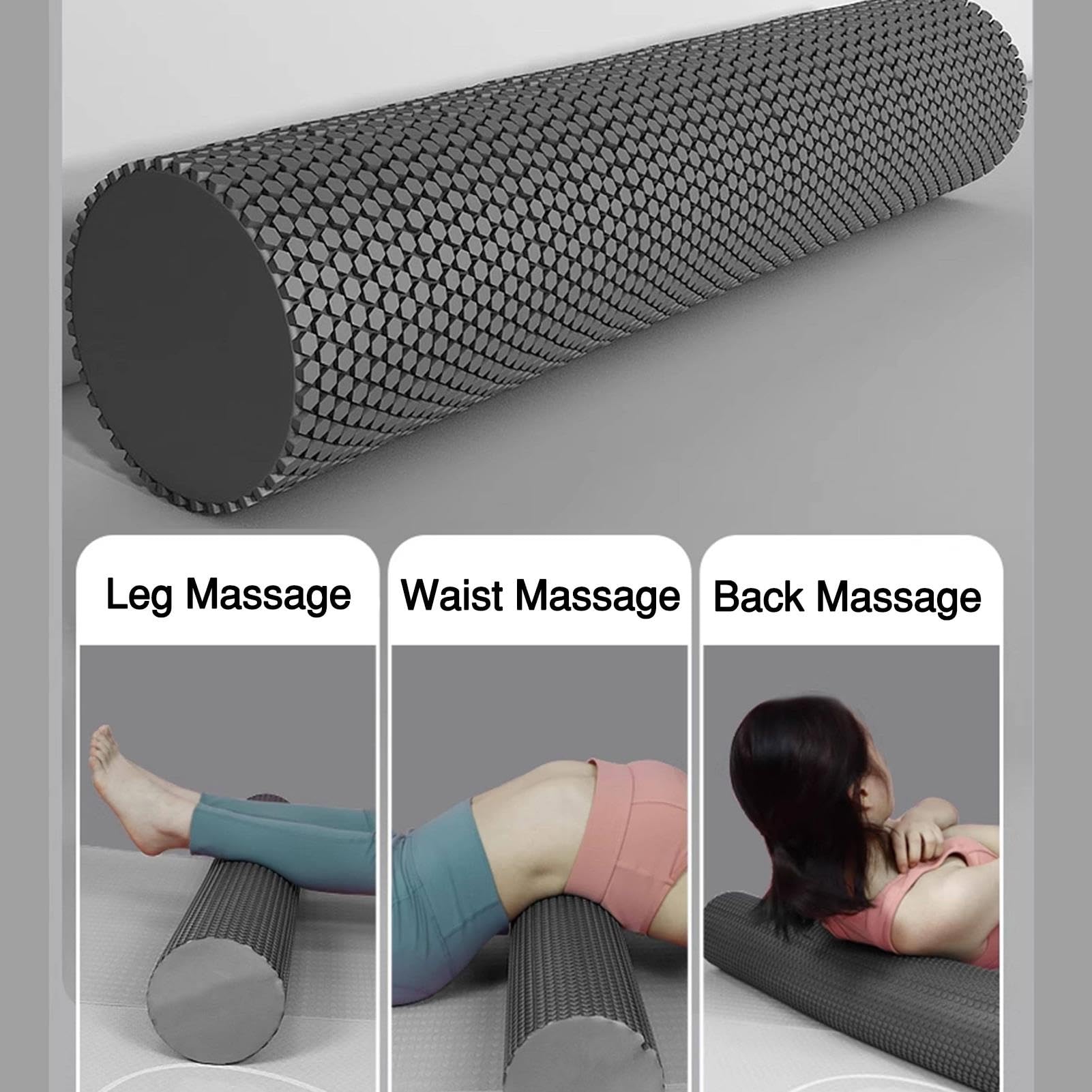 Rouleau mousse solide avec points surélevés, rouleau en mousse de massage