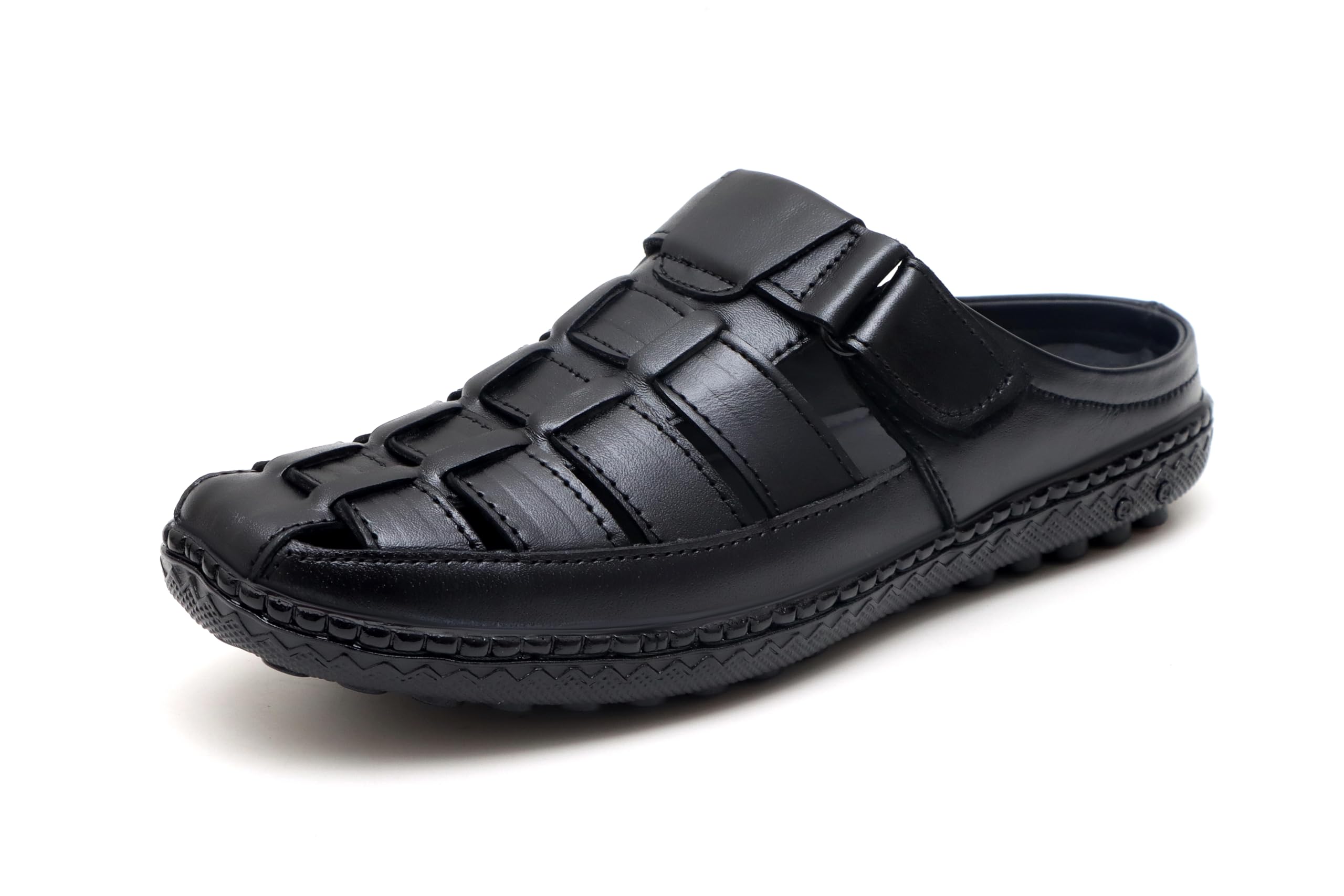 aramish Back Open Genuine Leather Backless Sandals for Men-picture-18