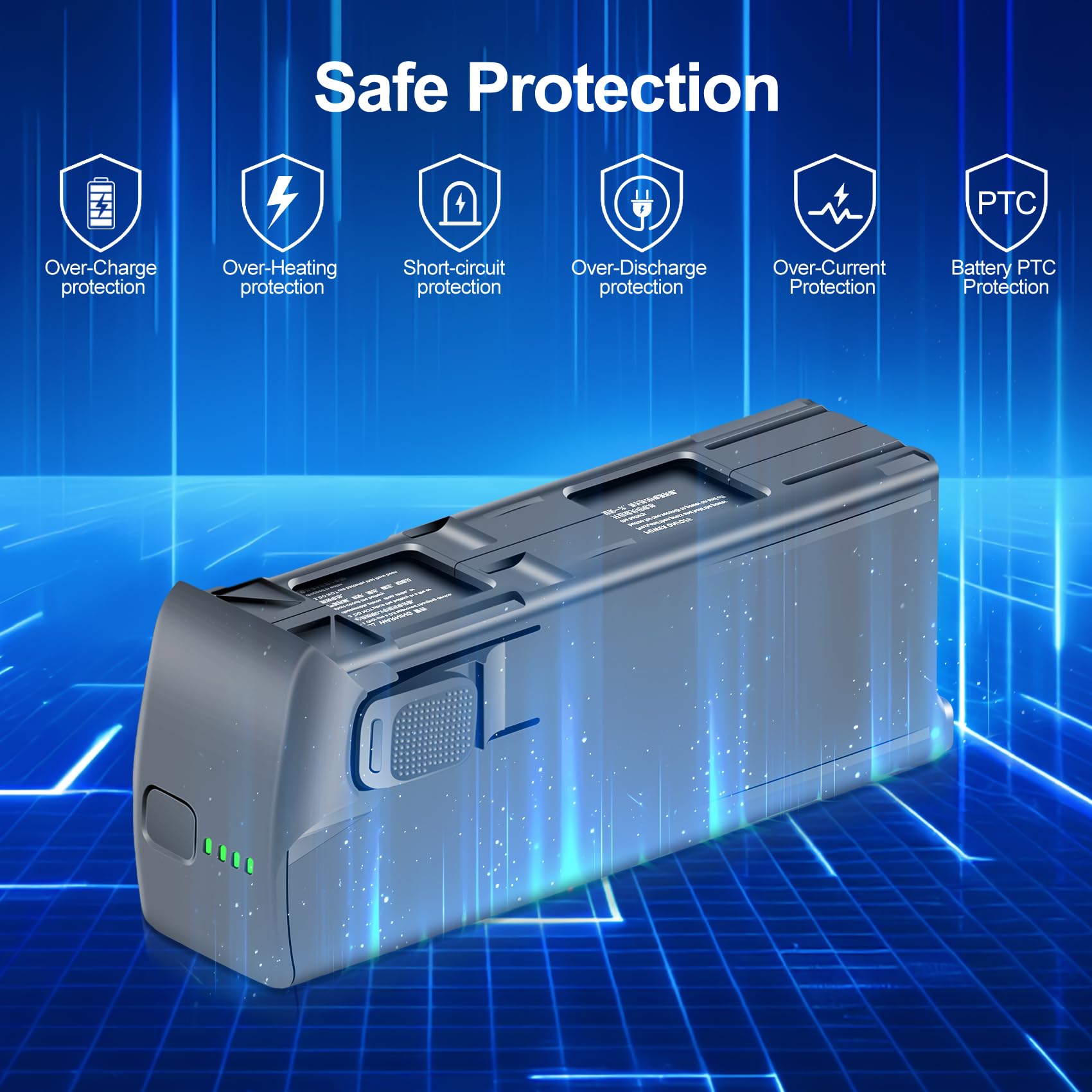 COOLSHOW Vol Intelligent Batterie Avata 2 2150mAh 2 Packs Offrant 23 Mins de Temps de vol Maximum et Triple Chargeur Batterie Avata 2 Hub de Charge Bidirectionnel Compatible avec Le Drone DJI Avata 2