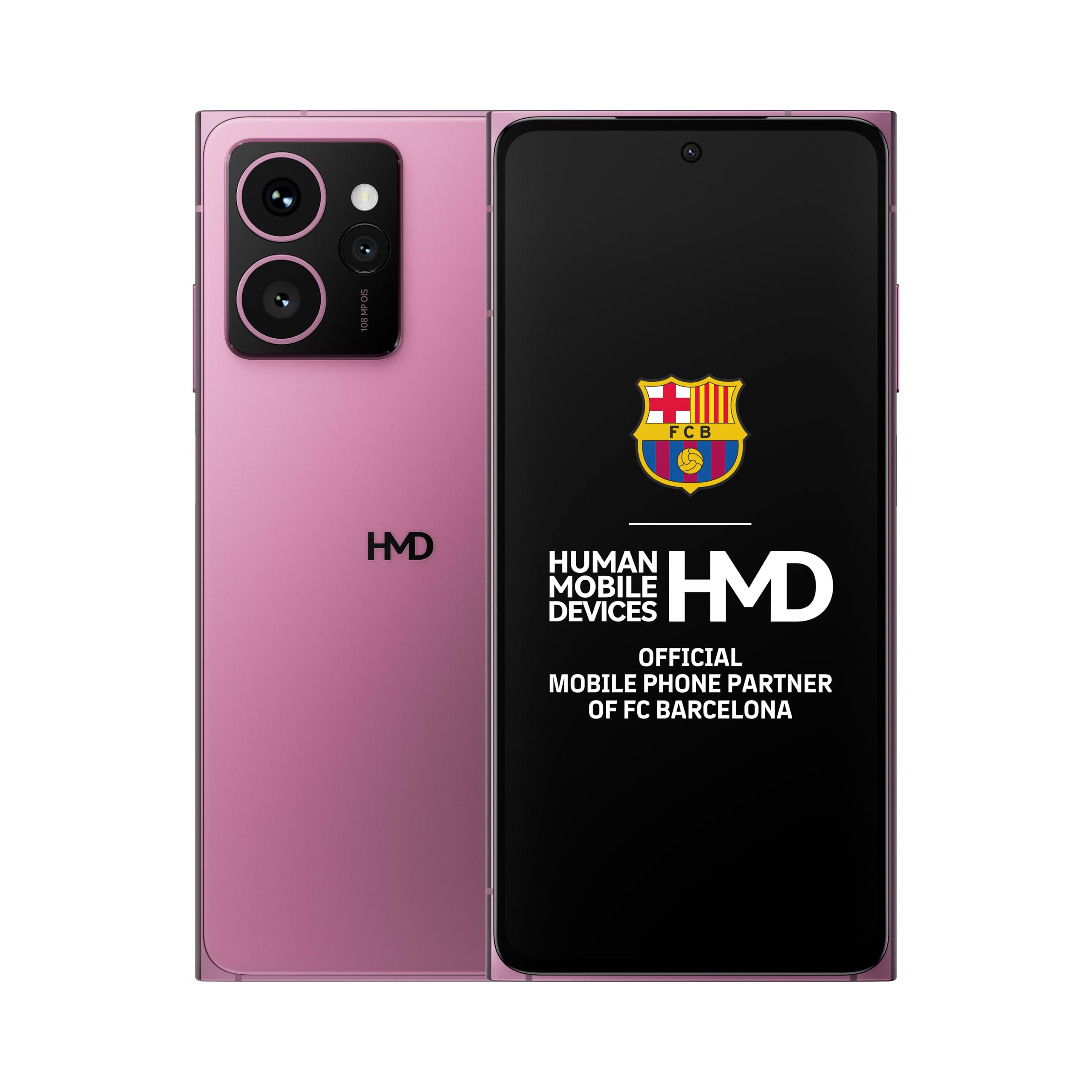 HMD Skyline smartfon z uchwytem na telefon komórkowy (8 GB RAM / 256 GB pamięci, bateria 4600 mAh, wyświetlacz POLED 6,55 cala, selfie 50 MP + aparat główny 108 MP, Android 14, 5G, IP54, konstrukcja