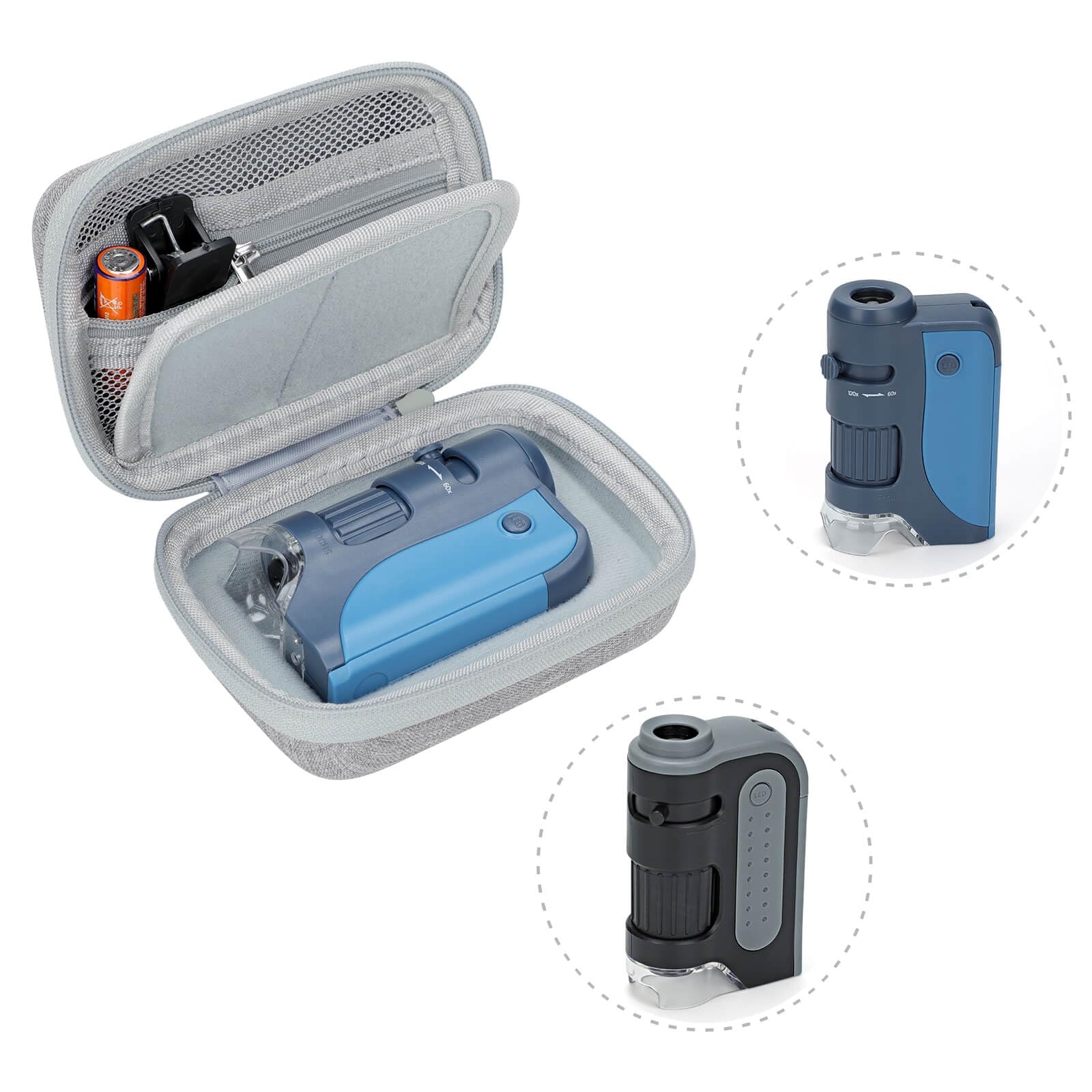 Étui Rigide de Rangement pour Microscope Carson MM-300 MicroBrite Plus