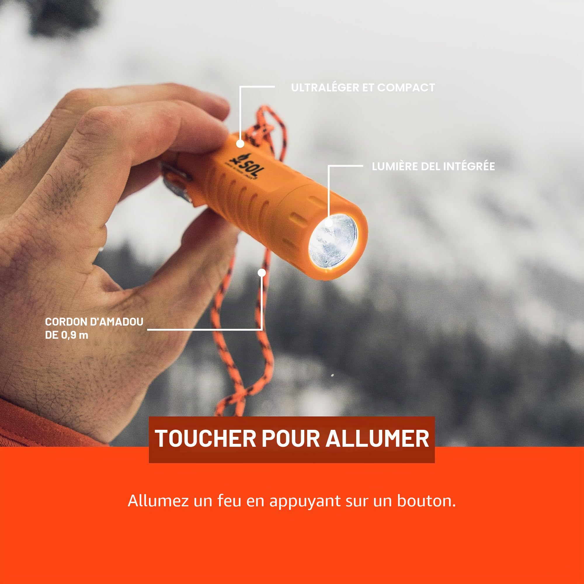 Fire Lite 0140-1243 Briquet sans Carburant, Orange