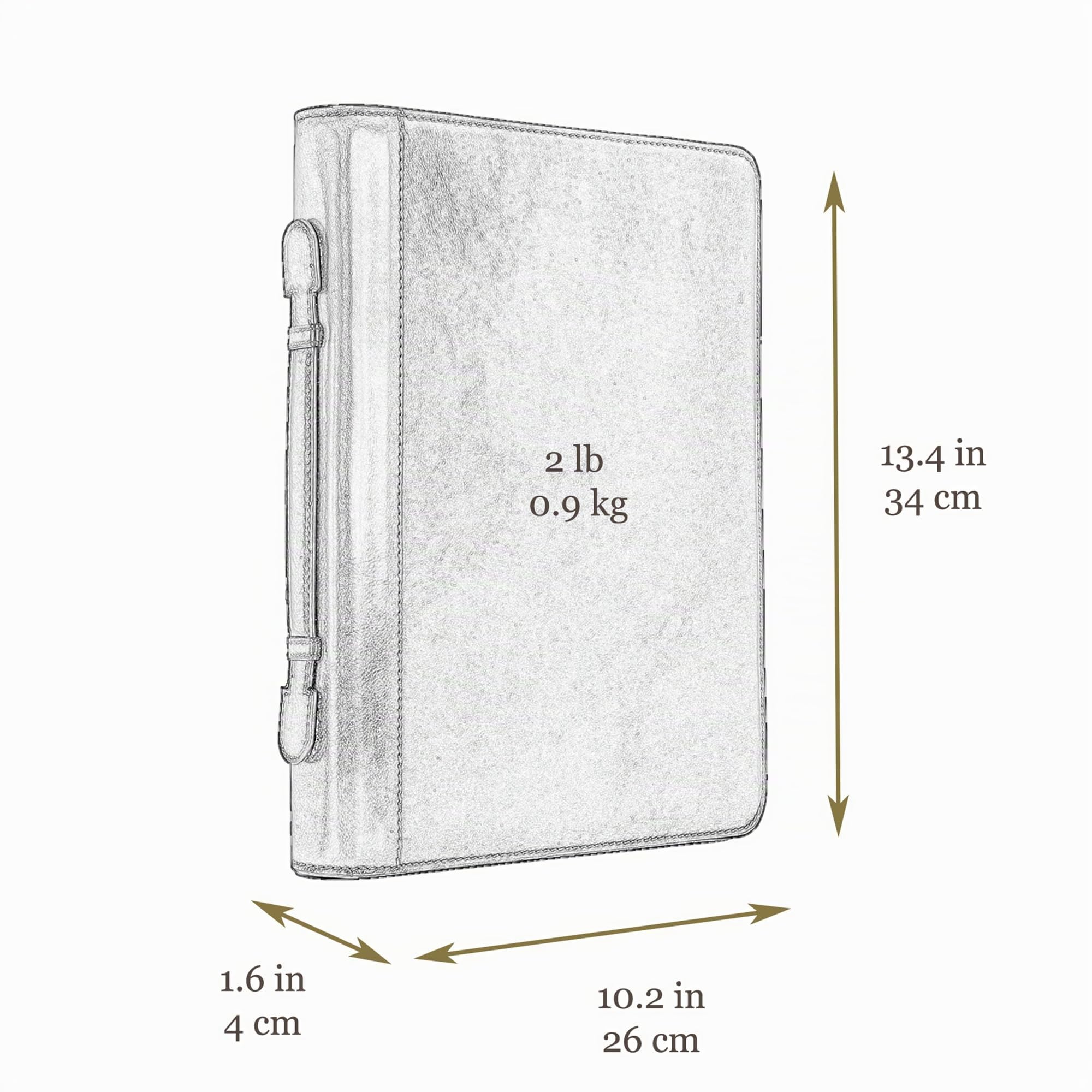Time Resistance Portefeuille en Cuir – Sac à Documents avec Poignée de Transport – Étui de Taille Tablette