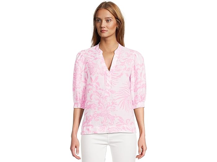 Mialeigh Elbow Sleeve Linen Top - Image 5