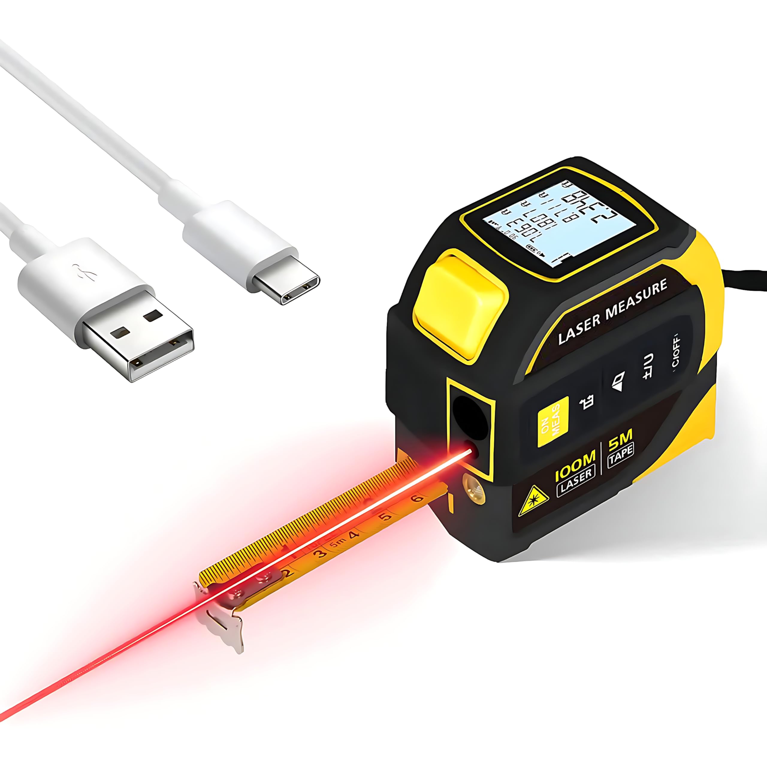 镭射黑 醉花阴 4cm×5m 100cm/loop Amazon.com: 4-in-1 Laser Tape Measure, 328ft Digital Meter
