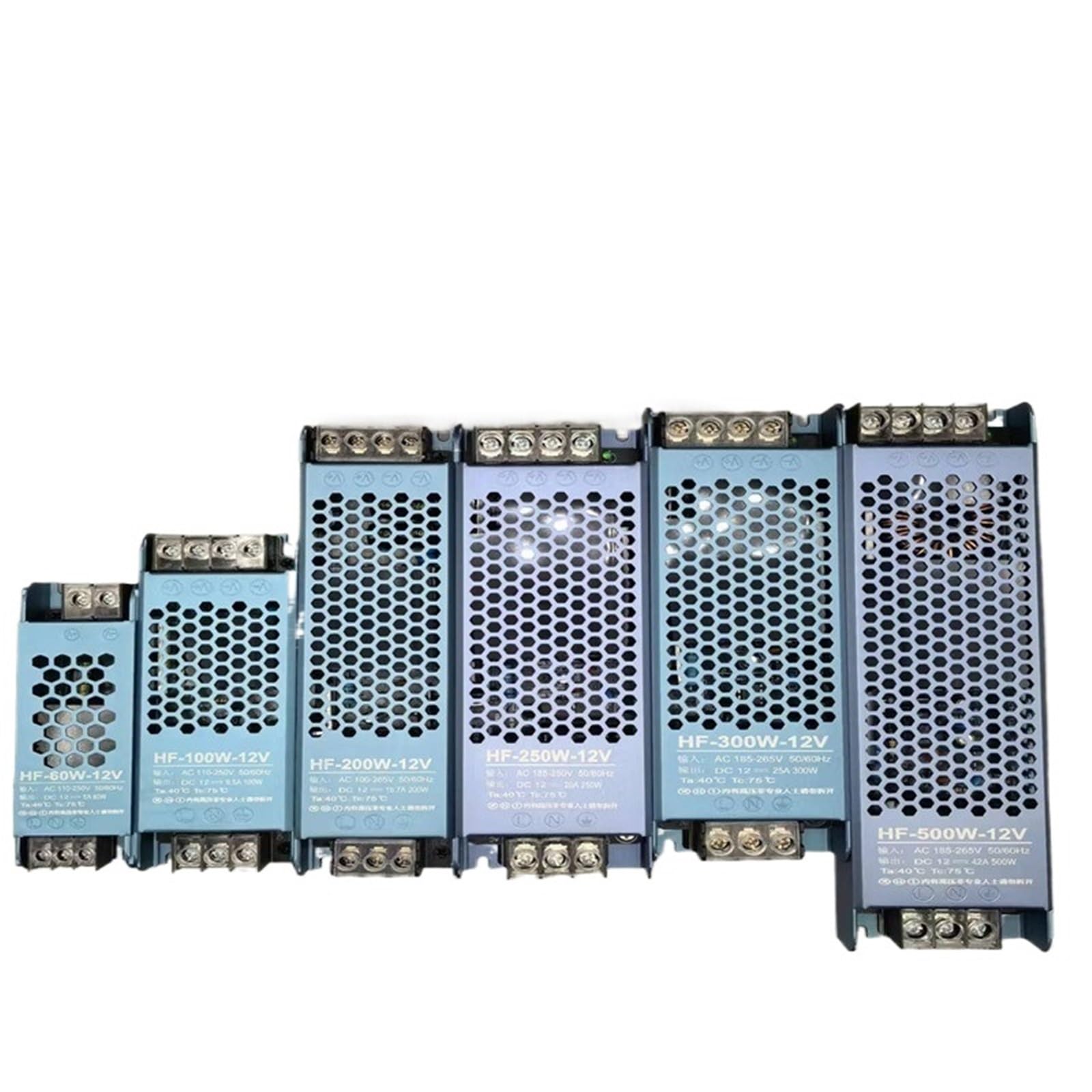 Fuente de alimentación conmutada ultradelgada Salida de voltaje constante DC12V 24V 48V 100/200/300/400/500W Fuente de alimentación for tira LED