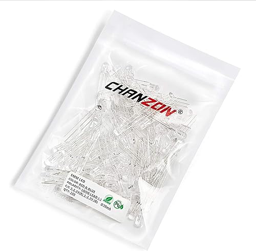 Miniatura 7 de CHANZON 100 luces de diodo LED rojo y azul de 0.197 in (transparente redondo transparente bicolor) iluminación brillante lámparas componentes