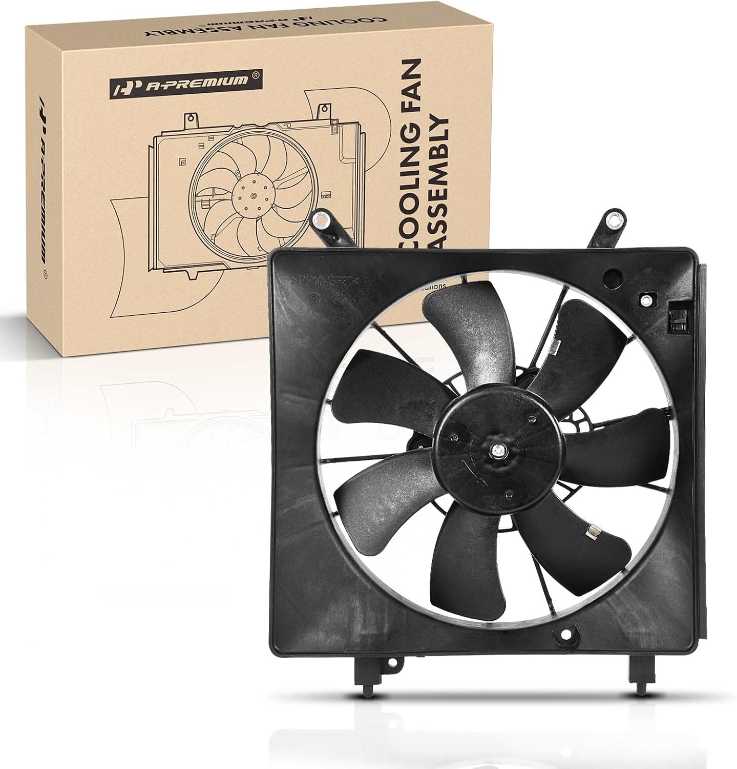 A-Premium Engine Radiator Cooling Fan Assembly Compatible with Select Acura Models - RSX 2002 2003 2004 2005 2006, 2.0L - Automatic Transmission, Replace# 19030PNDA01, 19015PND003