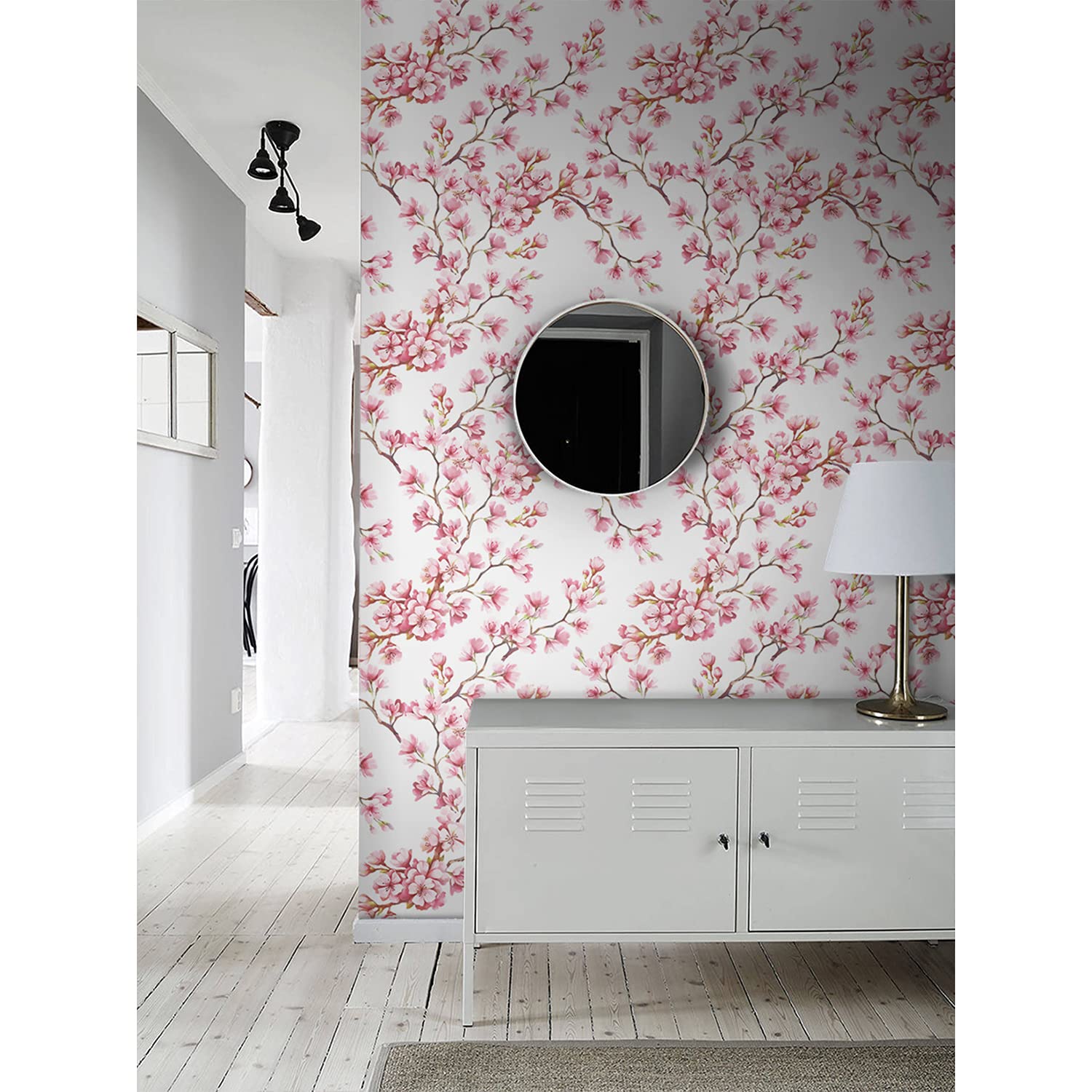 Papier peint latex fleurs de cerisier Coloray 208x146 cm pour décoration de salon et chambre