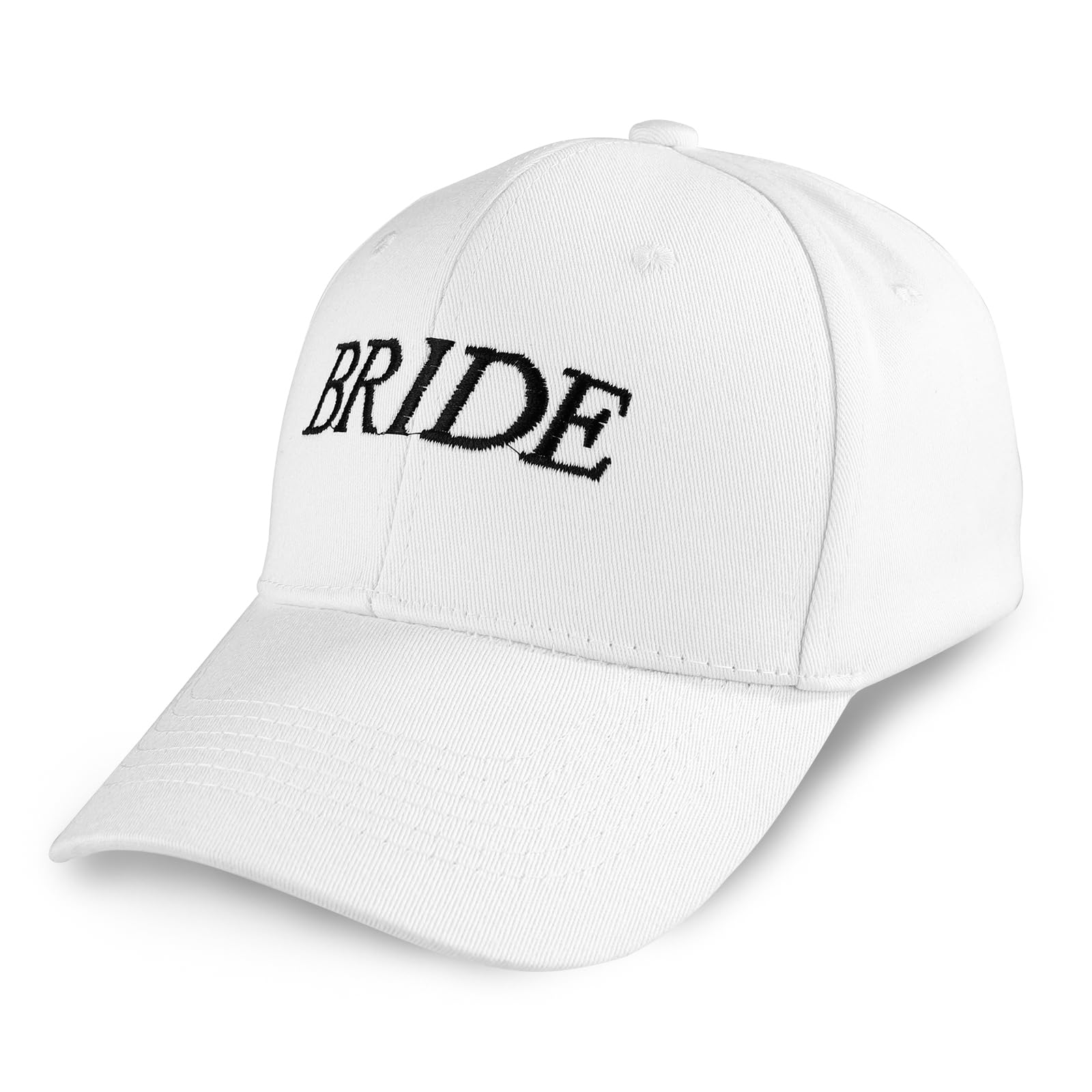 Mikovivi Sombrero de Béisbol para Novia, Gorra de Béisbol para Despedida de Soltera Sombreros de Playa para Mujeres Sombreros para Damas de Honor Regalo para Novia para Adultos y Adolescentes (Blanco)