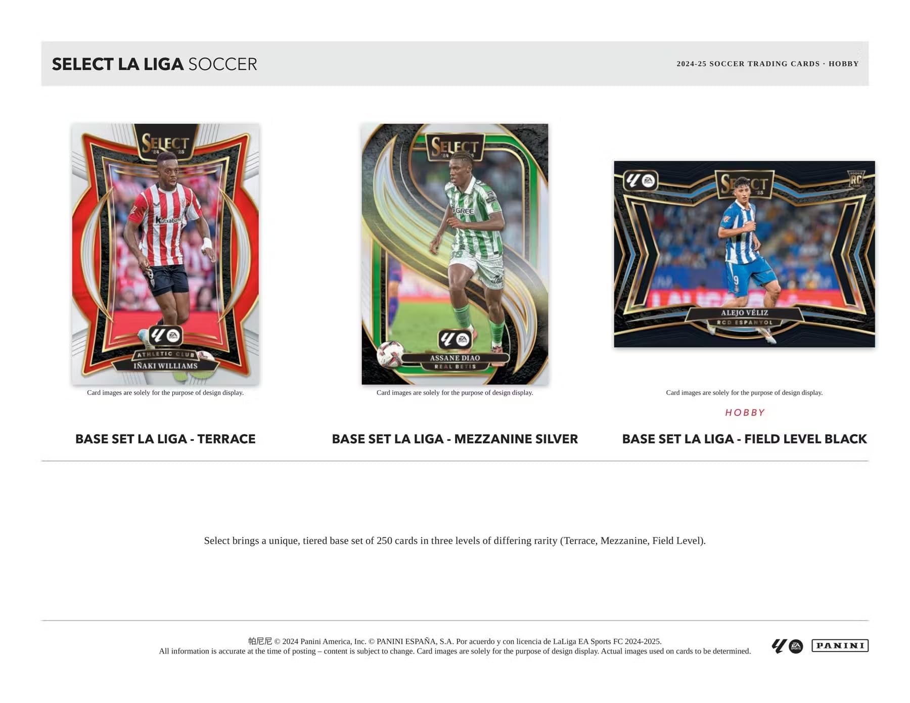2024/25 Panini Select, La Liga Fußball-Hobby-Sammelkartenbox (drei Autogramme oder Erinnerungskarten pro Box)