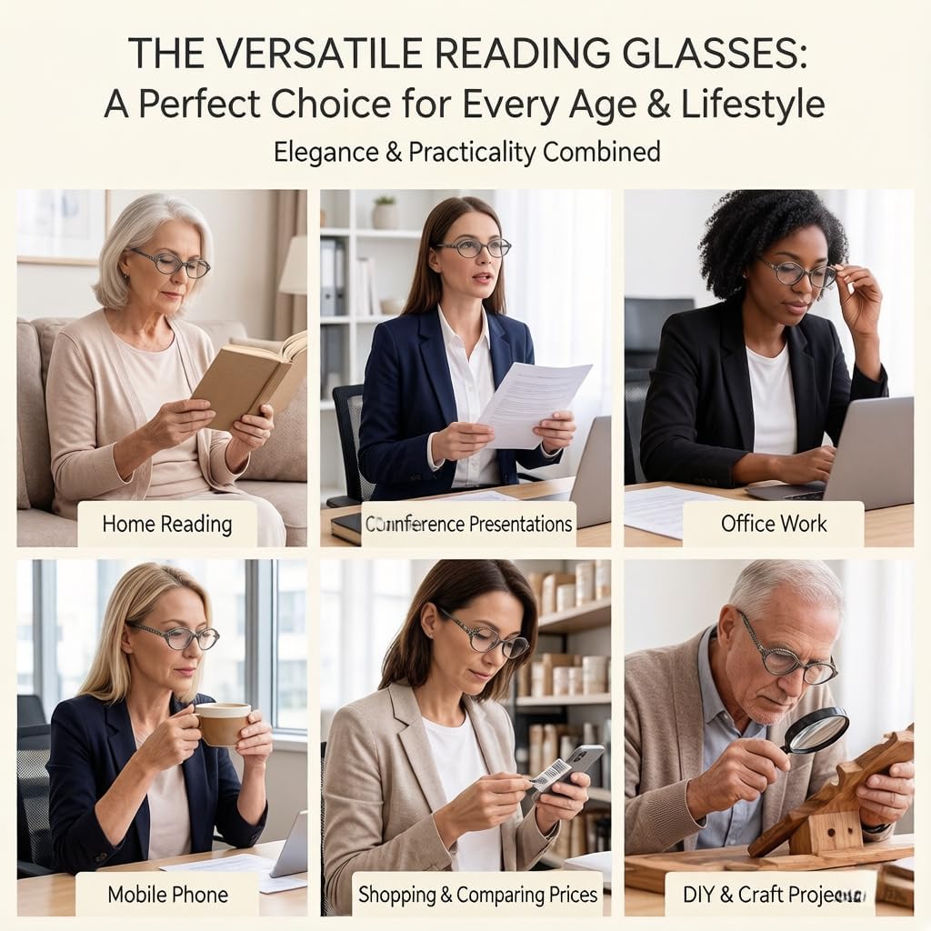 ICARA Fashion Rhinestone bling Reading Glasses for Women Retro Oval Reader Trendy Diamond Party Magnifying Glasses image 5