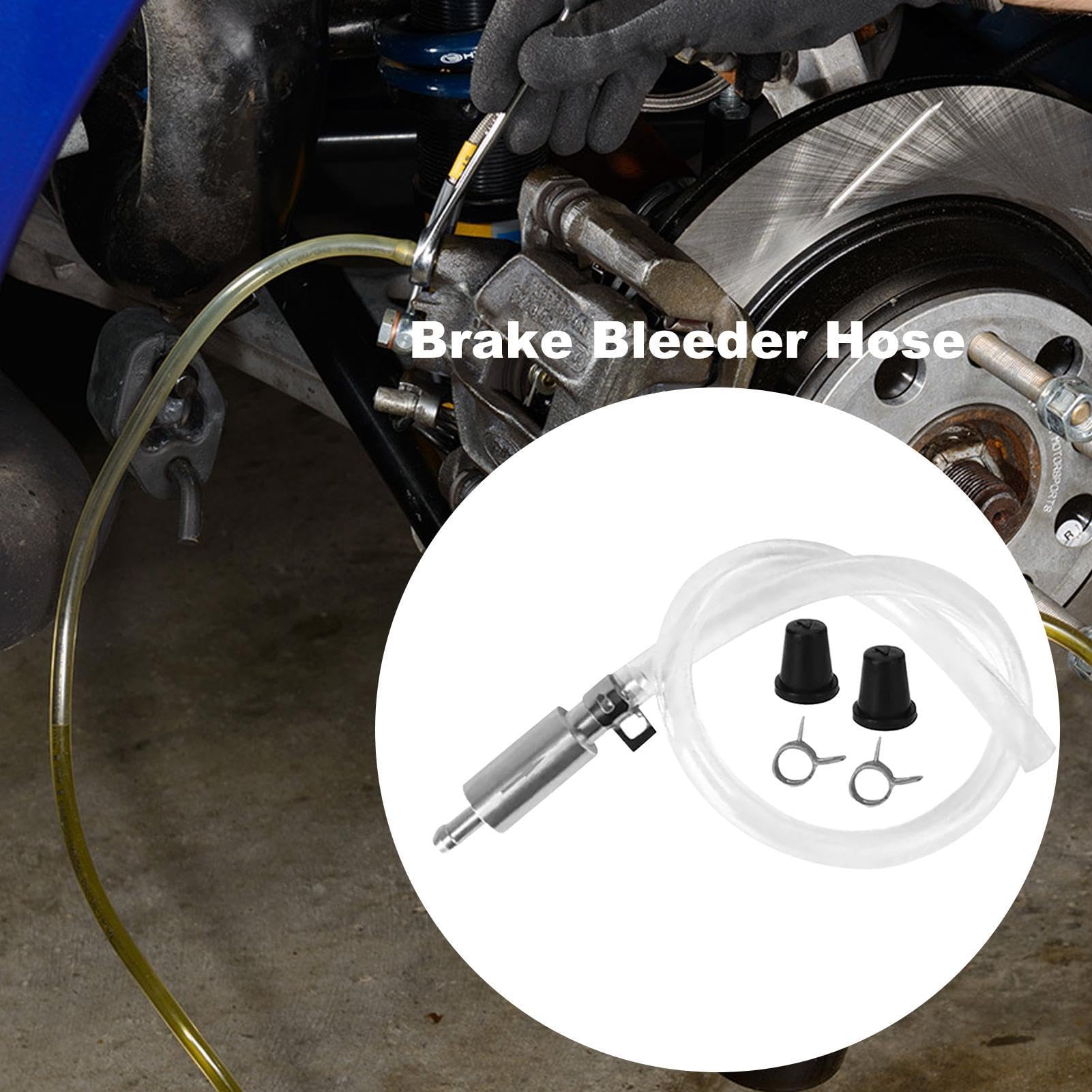 Generico Brake Bleeder Hose - Fluid Bleeding Tube for Motorcycle Car Hydraulic Systems | Clear PVC Line with Way Valve, Leak Resistant Design, Easy Air Removal Tool for Brake Clutch Maintenance