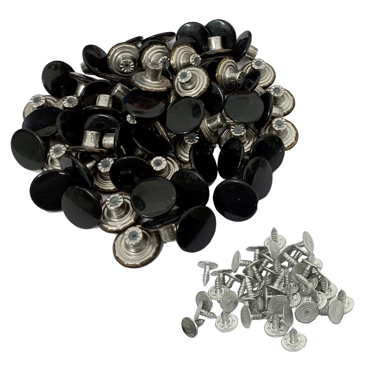 Aakriti Metal Buttons 1.6cm / 16mm 26 Line Blazer Buttons Set for Blazers, Suits, Sport Coat, Uniform, Jackets (25PCS-16MM-BLACK-BUTTON)