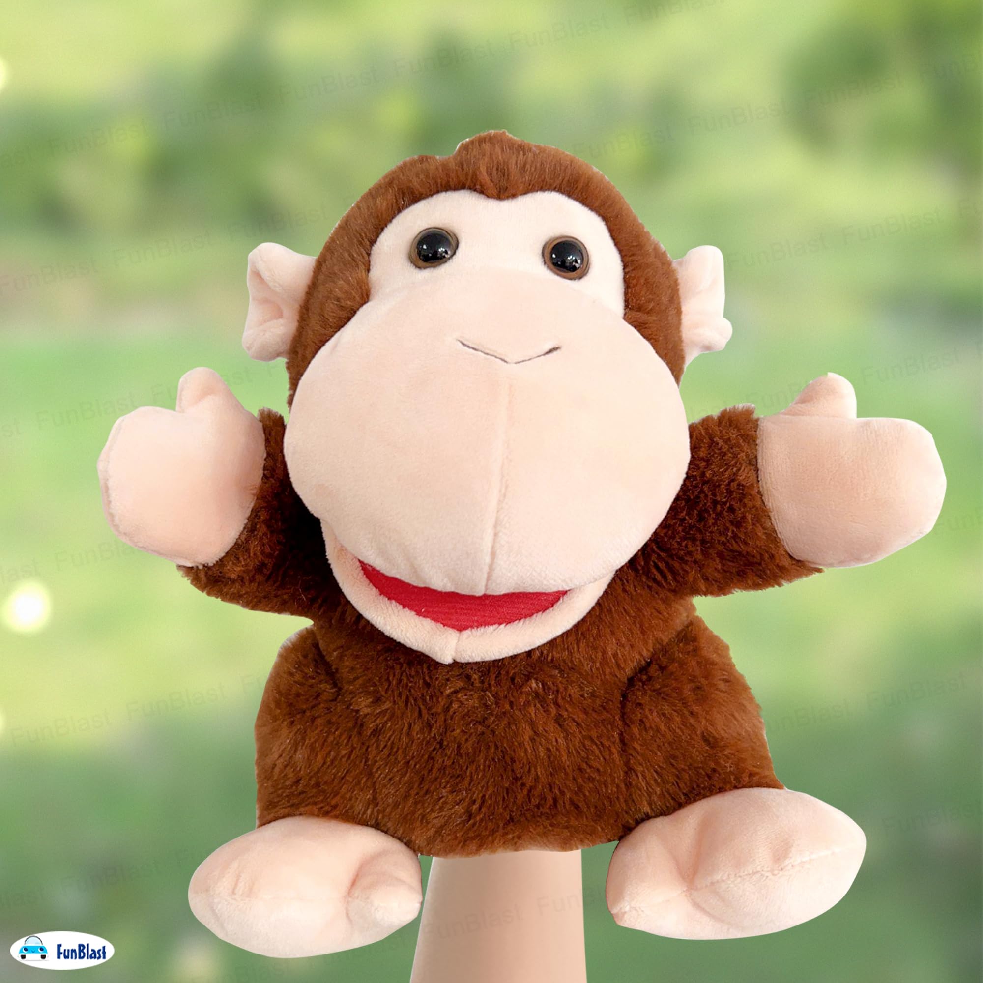 FunBlast Plush Animal Hand Puppets – Soft & Cuddly Animal Figure Puppets for Kids, Storytelling & Role Play, Fun Educational & Learning Toys for Toddlers & Children (Monkey) 4