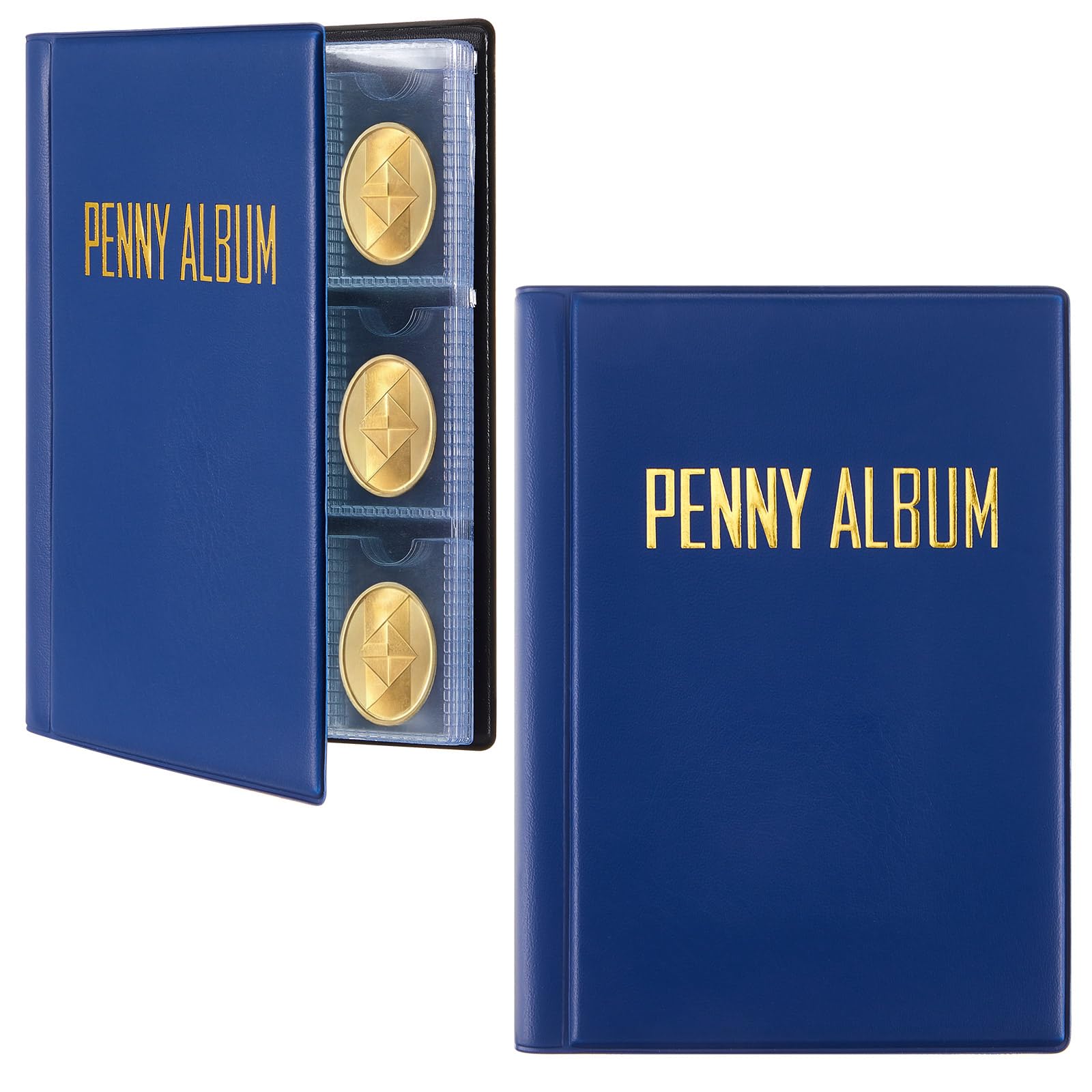 Livre de collection pressé TaoBary bleu pour 44 pièces de monnaie souvenir