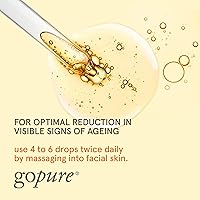 Vista 5 de goPure Actives - Suero de vitamina C, suero iluminador con vitamina C y ácido ferúlico, beneficios hidratantes y antienvejecimiento, mejora