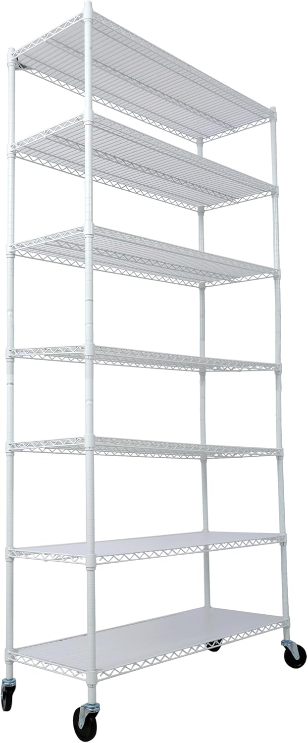 7 Tier Wire Shelving Unit 2450lbs Heavy Duty Storage Rack