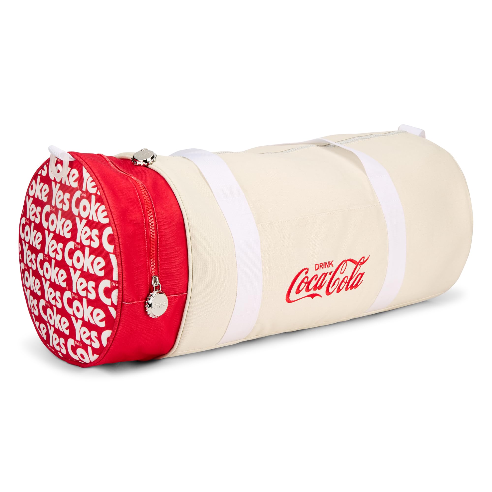 Official Coca-Cola Gym Duffle Bag for Men & Women 'Yes Coke' Print | Classic Red Coke Fitness Holdall for Sports, Travel, Weekender Luggage