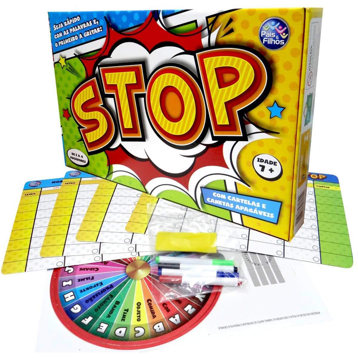 Jogo Stop (Adedonha) Pais e Filhos