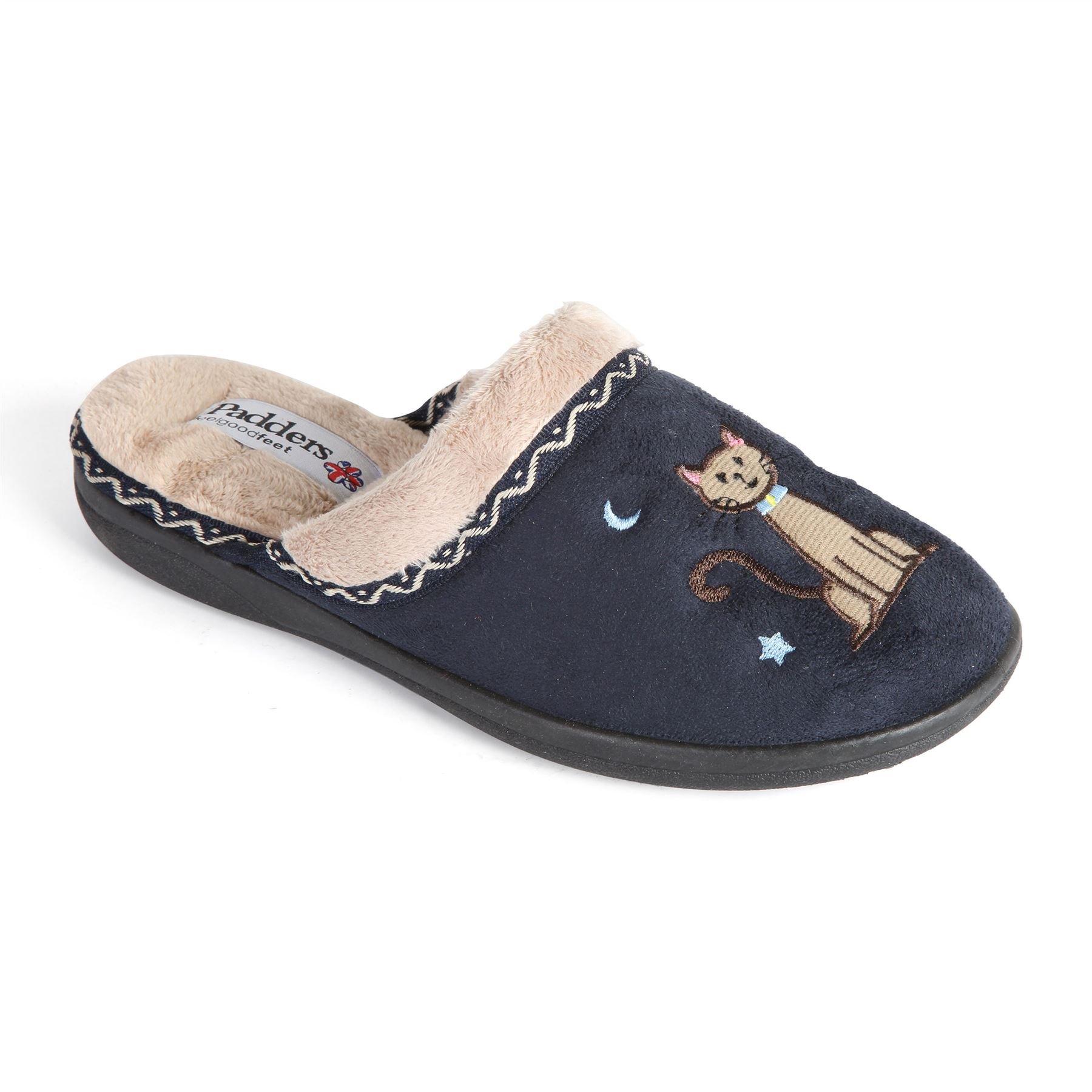 Padders Women's Tabby Open Back Slippers