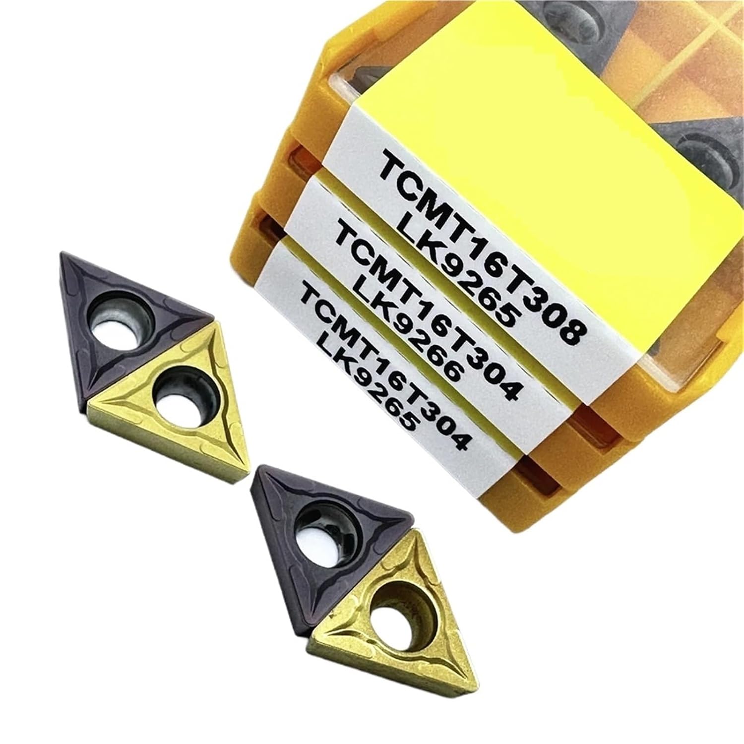 Lathe bits Cutter Inserts 10PCS TCMT110204 TCMT16T304 TCMT16T308 Internal Turning Tool Carbide Blade CNC Lathe(TCMT110204 LK9265)