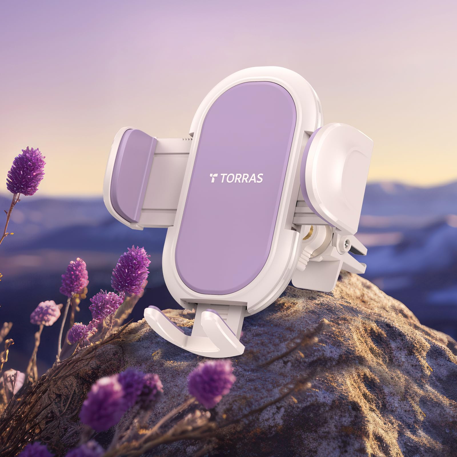 TORRAS Car Phone Mount for Women, Embrace Your Girly Girl, Securely Holds Thick Case & Big Phones, Dashboard, Vent, Windshield Compatible, iPhone 16/15/14/13/12/11 Pro Max, Samsung Galaxy S24 Ultra