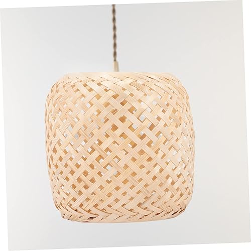 Miniatura 2 de Angoily 2 unids bambú lámpara de mimbre colgante lámparas para lámpara de mesa ratán luces colgantes mini lámpara techo pantalla ratán tejido