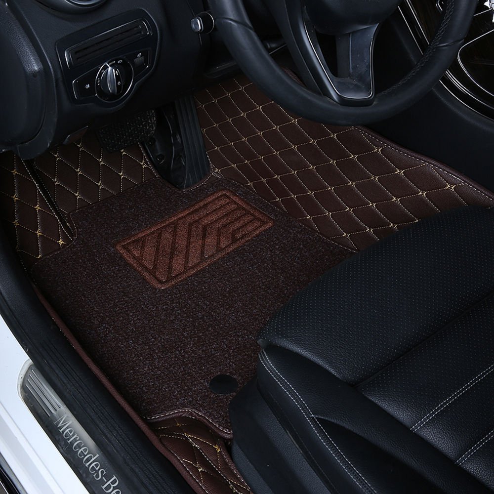 Worth-Mats Custom Fit Double Layer Full Coverage Floor Mat Compatible with Maserati granturismo, Coffee