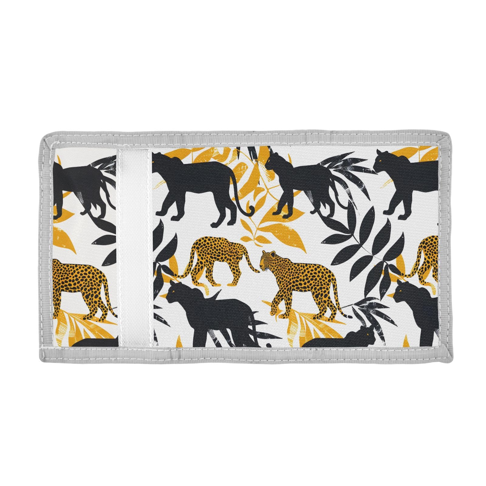 ALAZA Kids Wallets for Boys Girls Toddler Trifold Wallet Children Small Leopards Cheetah Panther with Zipper Coin Pocket