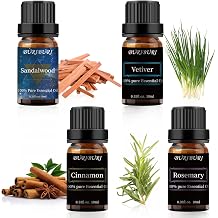 4-Piece Essential Oil Set 10ML for Aromatherapy & Diffuser | Warm woody aroma creates a relaxing atmosphere. Ideal for diffusers, candle making, soap making and DIY fragrance projects.