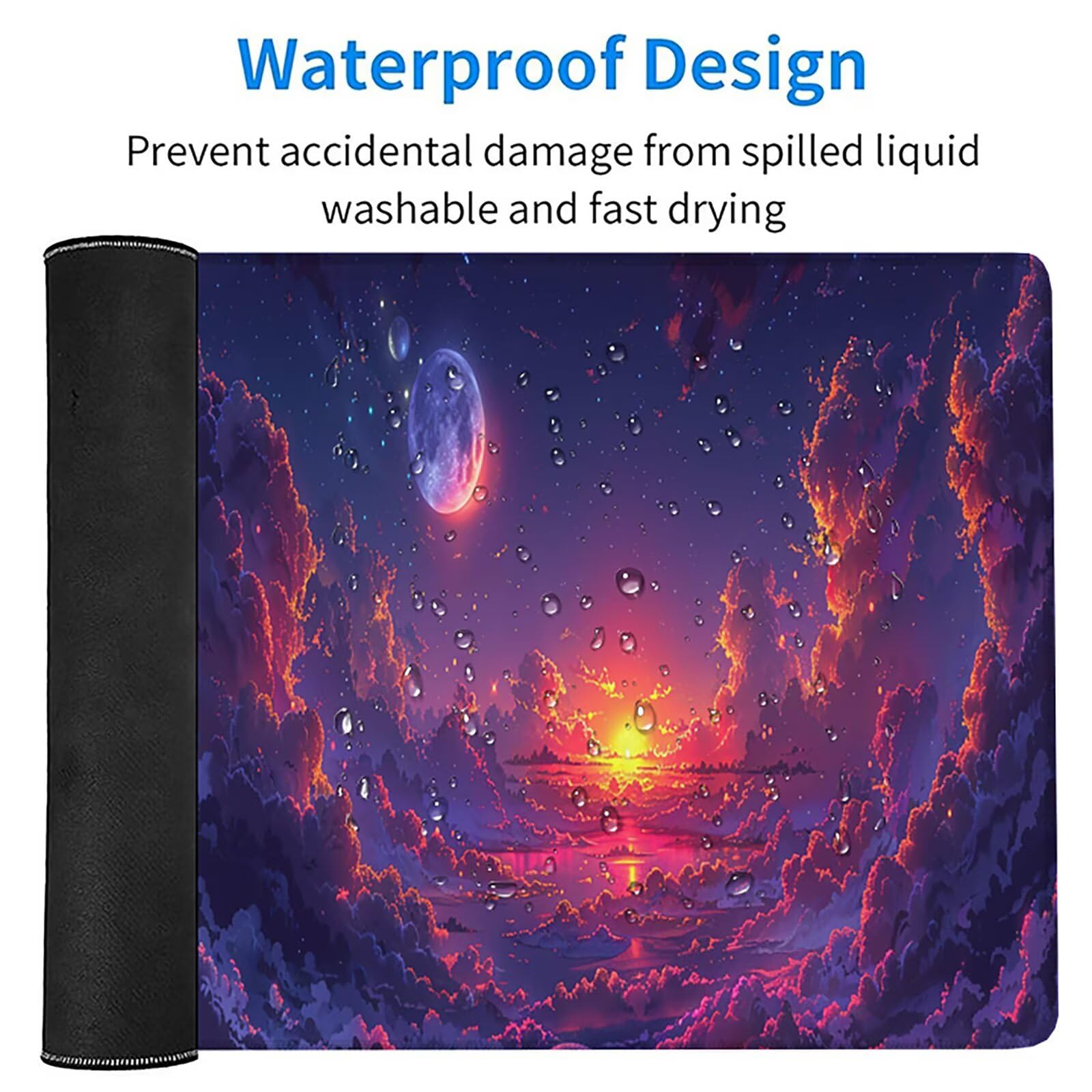 Azul Alfombrilla Ratón XXL 1600x800x3mm, Atardecer Mouse Pad 1-5924 | Alfombrilla Ratón Gaming Mejora la Precisión y la Velocidad, Alfombrilla Escritorio para Jugadores de PC, Oficina