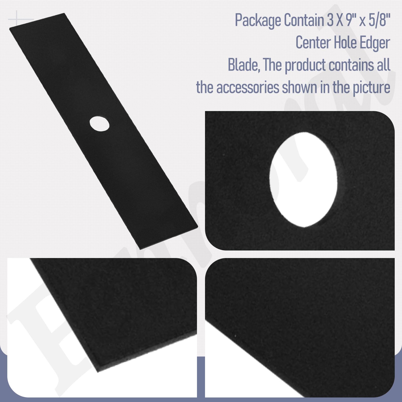 3 cuchillas de bordeadora (9 x 5/8 pulgadas) 781-0748-0637 compatible con Craftsman Troy-Bilt MTD 781-0748 TB554, TEB515 bordeadoras sustituye a 981-0748, 40-009, 7185766. 7, 4900 -105-M017