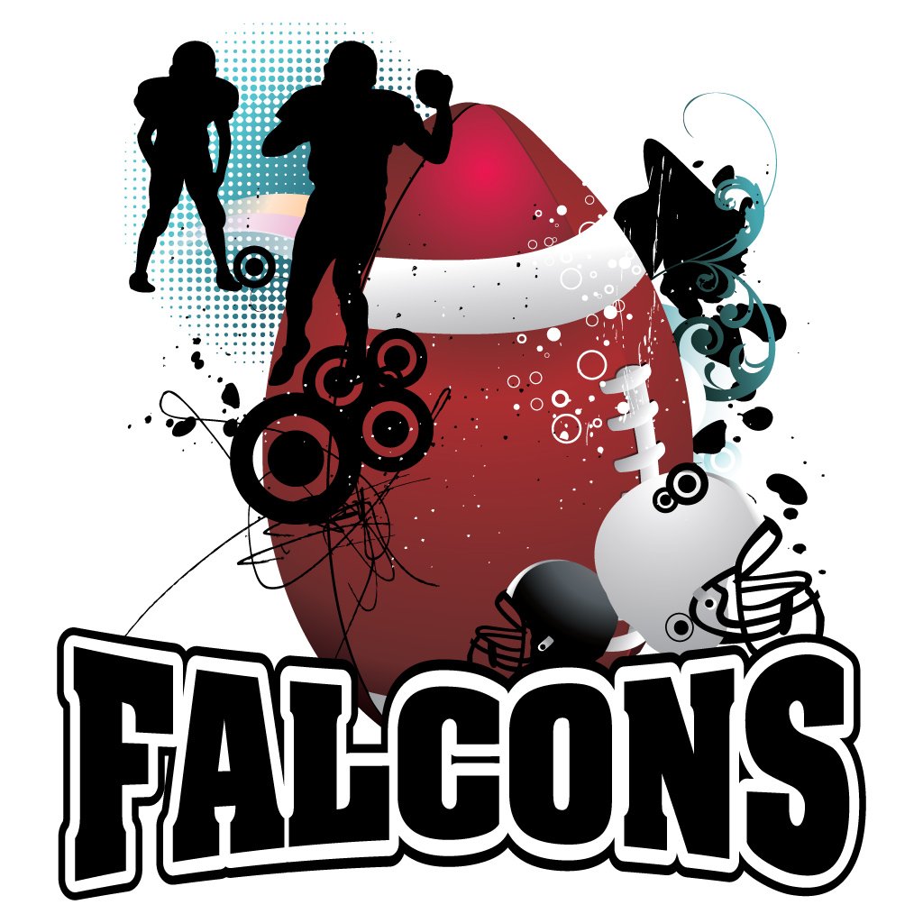 VictoryStore Towels - Falcons Mascot Football Team Towels, Set of 25