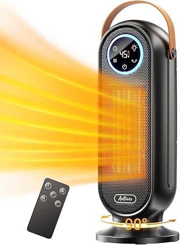Calentadores de espacio para uso en interiores, calentador eléctrico portátil de 16 pulgadas para oficina, calentador de espacio de calentamiento