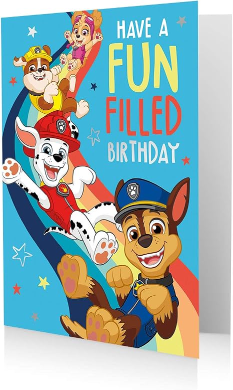 Paw Patrol Geburtstagskarte | Offiziell Lizenziert | Für 4. Geburtstag | Inkl. Umschlag