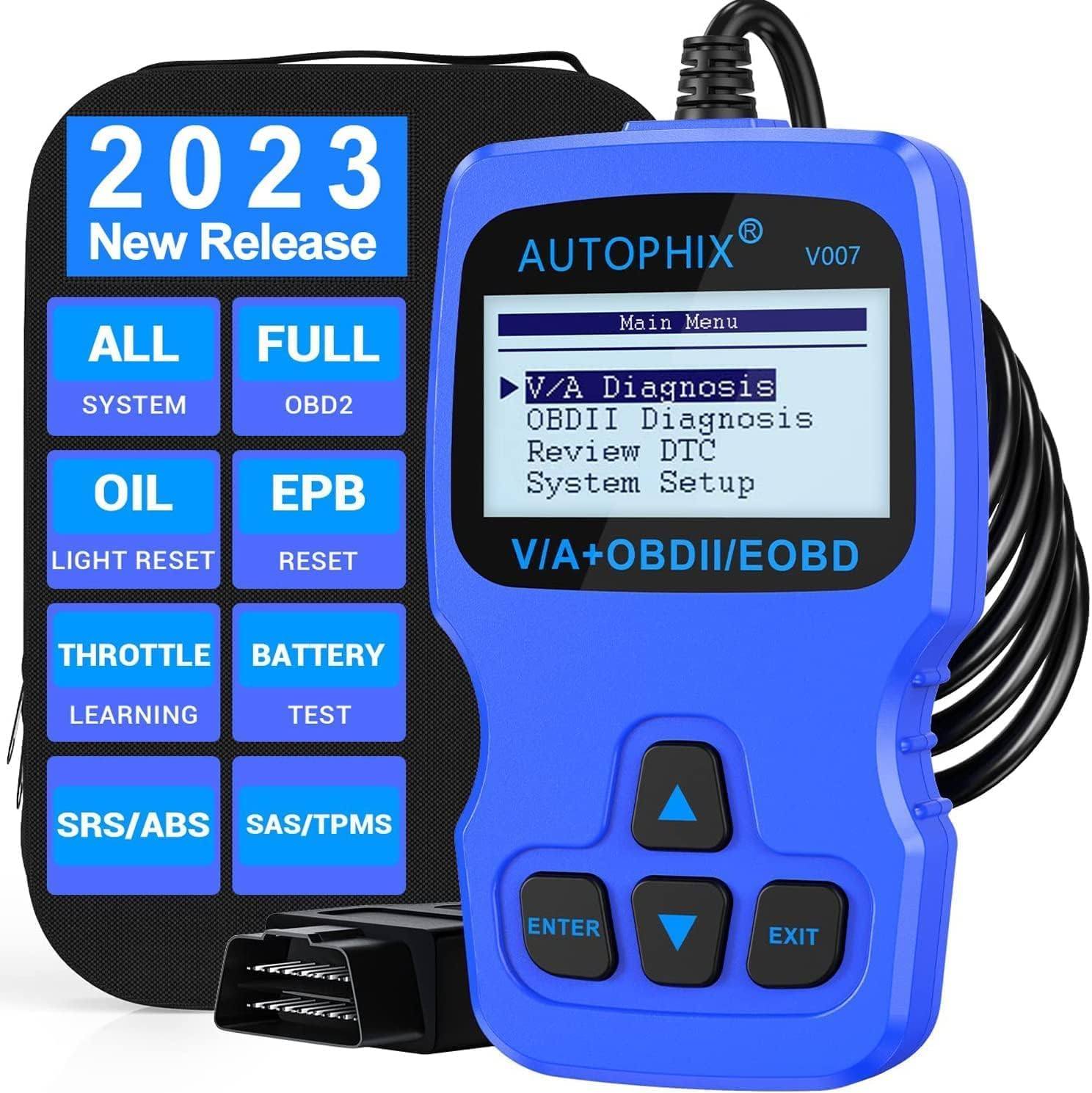 AUTOPHIX V007 OBD2 Scanner Compatible with Volkswagen VW Audi Skoda Seat, Car Diagnostic Tool with Engine ABS Airbag Transmission Code Reader Throttle Adaptation TP Position Check Oil Brake Pad Reset