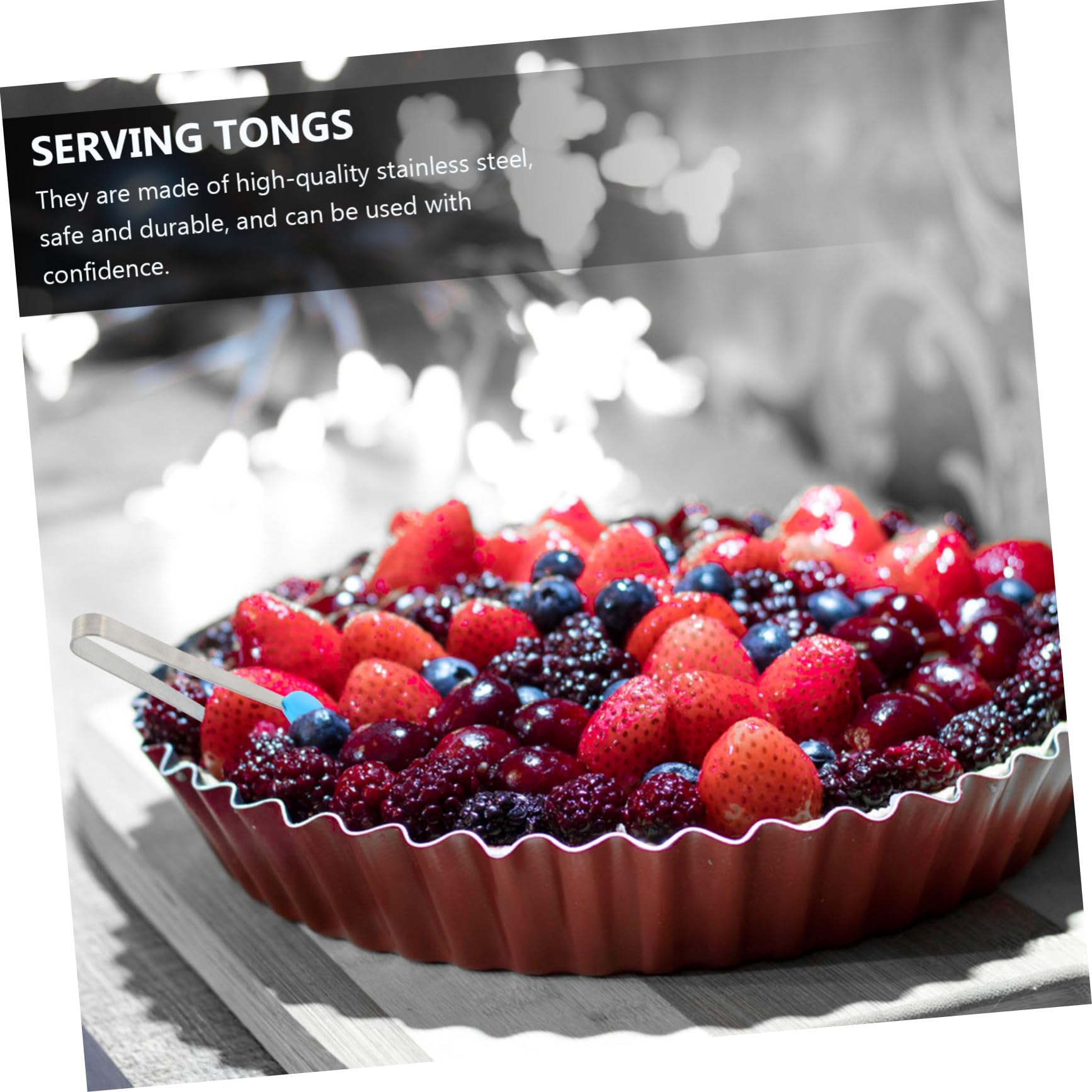 GRIRIW Silicone Ice Tongs Stainless Steel Sugar Tongs Set for Breakfast Random Color