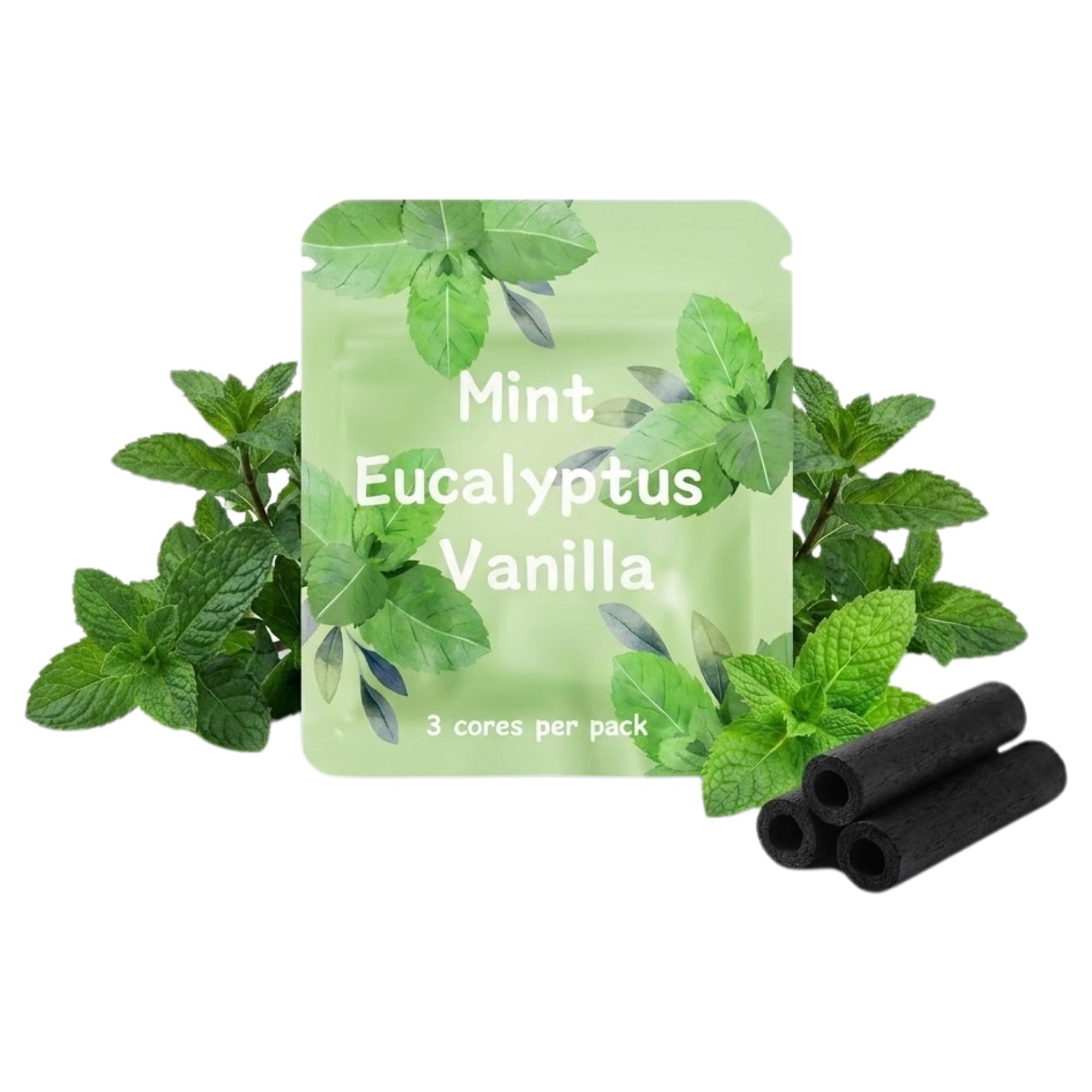 W-Direct Mint Aromatherapy Cotton Inserts For Inhaler Pendant ( | 3 Pack) – Nicotine Free Inhaler Refills, Vaporless Flavor Cores, Anxiety Relief & Mindful Breathing, Habit Support Inhalator Refill