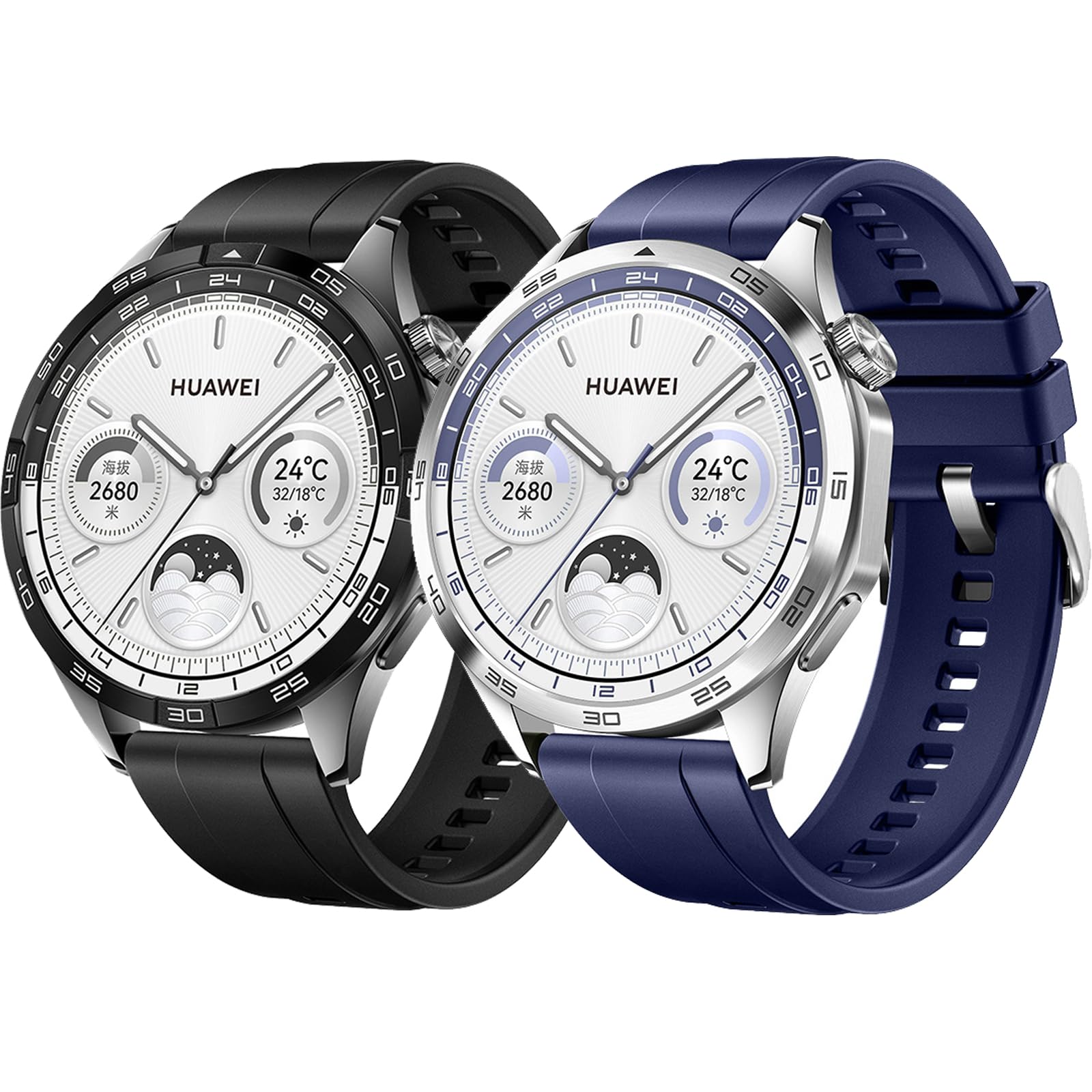 Rlokk Compatible with Huawei Watch GT4 GT 4 46mm Strap Silicone Band, Replacement Soft Wristband for Huawei gt4 Watch Strap 46mm No Gap