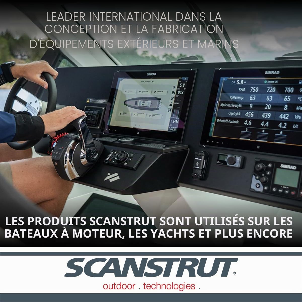 ROKK Scanstrut Charge Plus étanche Prise USB, Noir/Gris, Taille Unique