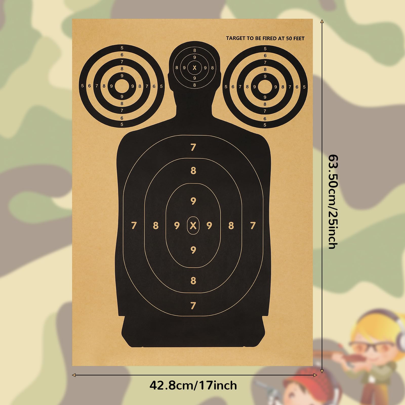 Lenwen 200 Sheets Shooting Targets Paper Shooting Range Targets Paper