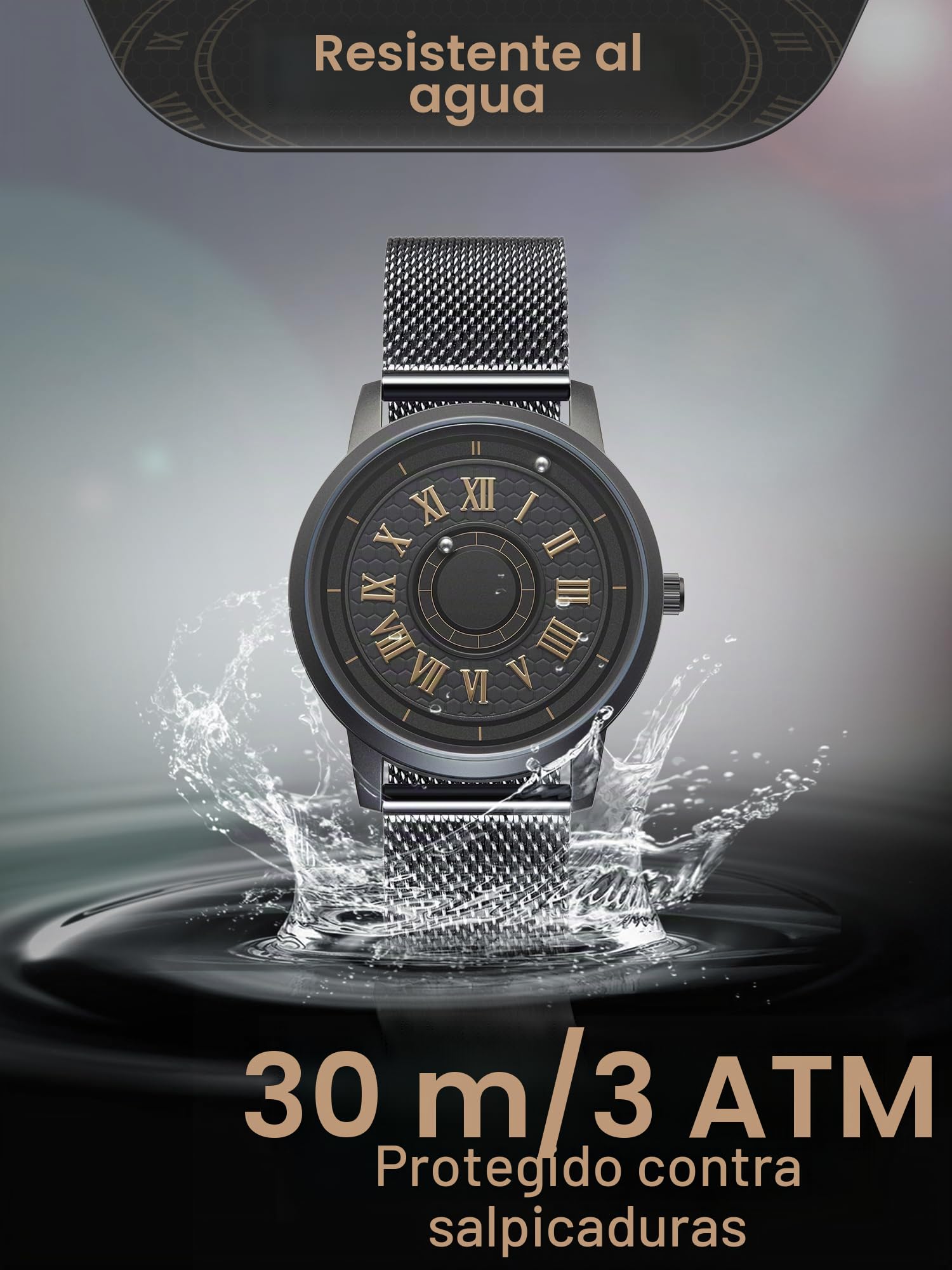 EUTOUR Reloj Hombre Relojes para Parejas Magnetico Designer Cuarzo Rodamiento de Bolas Relojes de Pulsera para Hombres Mujres 40mm