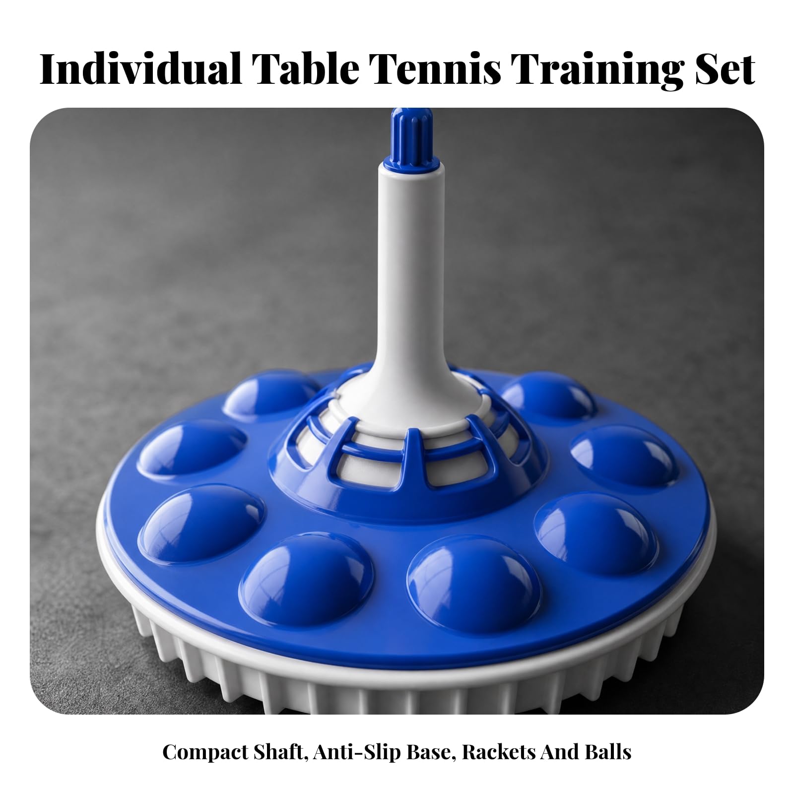 Raqueta Entrenamiento Pong con Base Circular y Muelle Flexible para r sin Mesa en Casa Incluye Pelotas y Eje Repuesto Acuada para Ejercicios