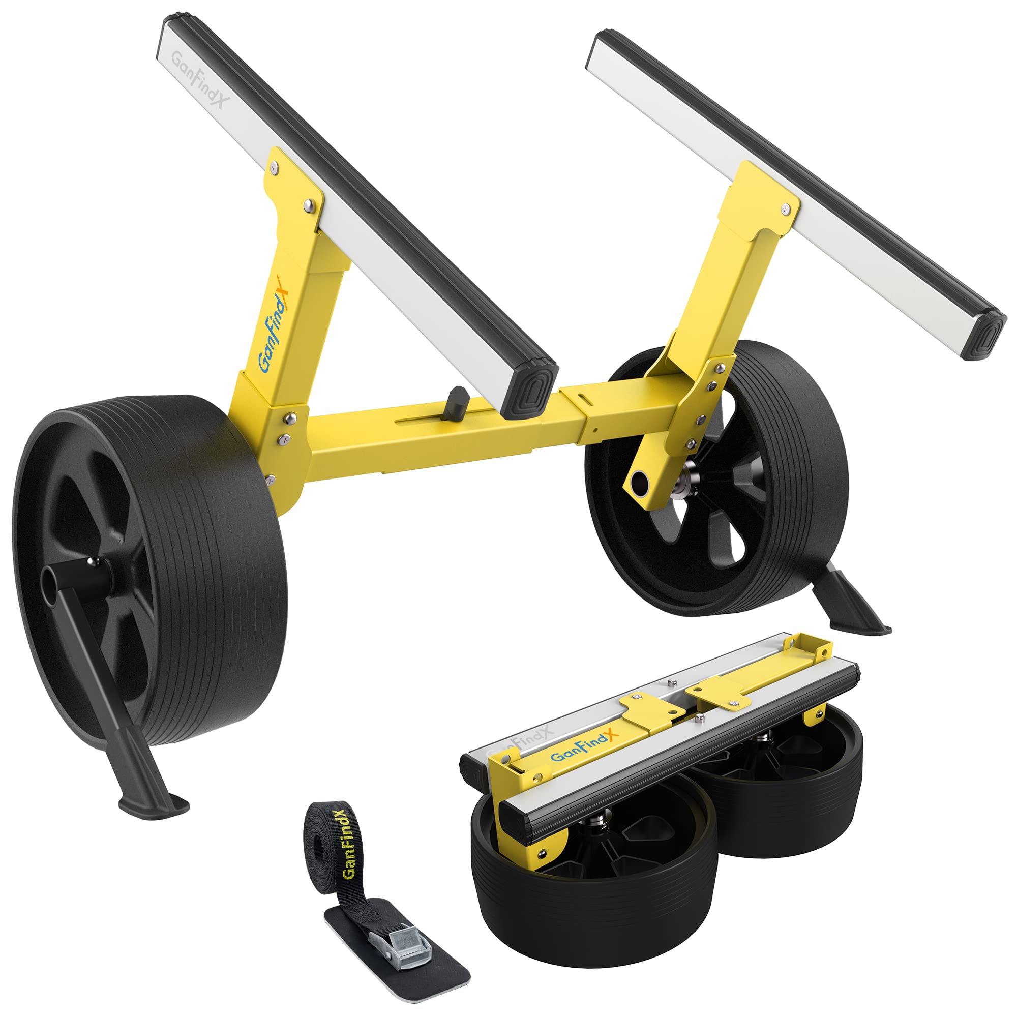 GanFindX HeavyDuty Foldable Kayak Cart Dolly w/Flat