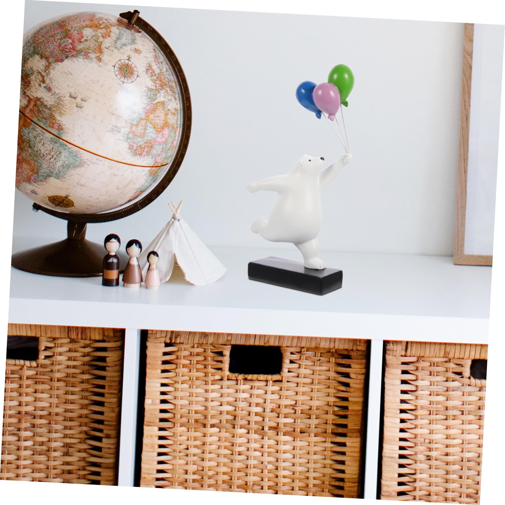 GALPADA e Cartoon Palloncino Orso in Resina Design Vivace Ornamento Raffinato per Decorazione da Scrivania per Casa e Ufficio