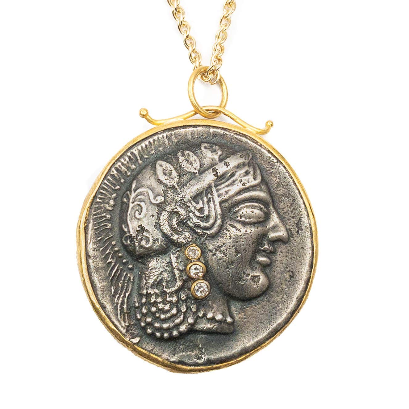 Ancient Greek Athena Decadrachm Coin 