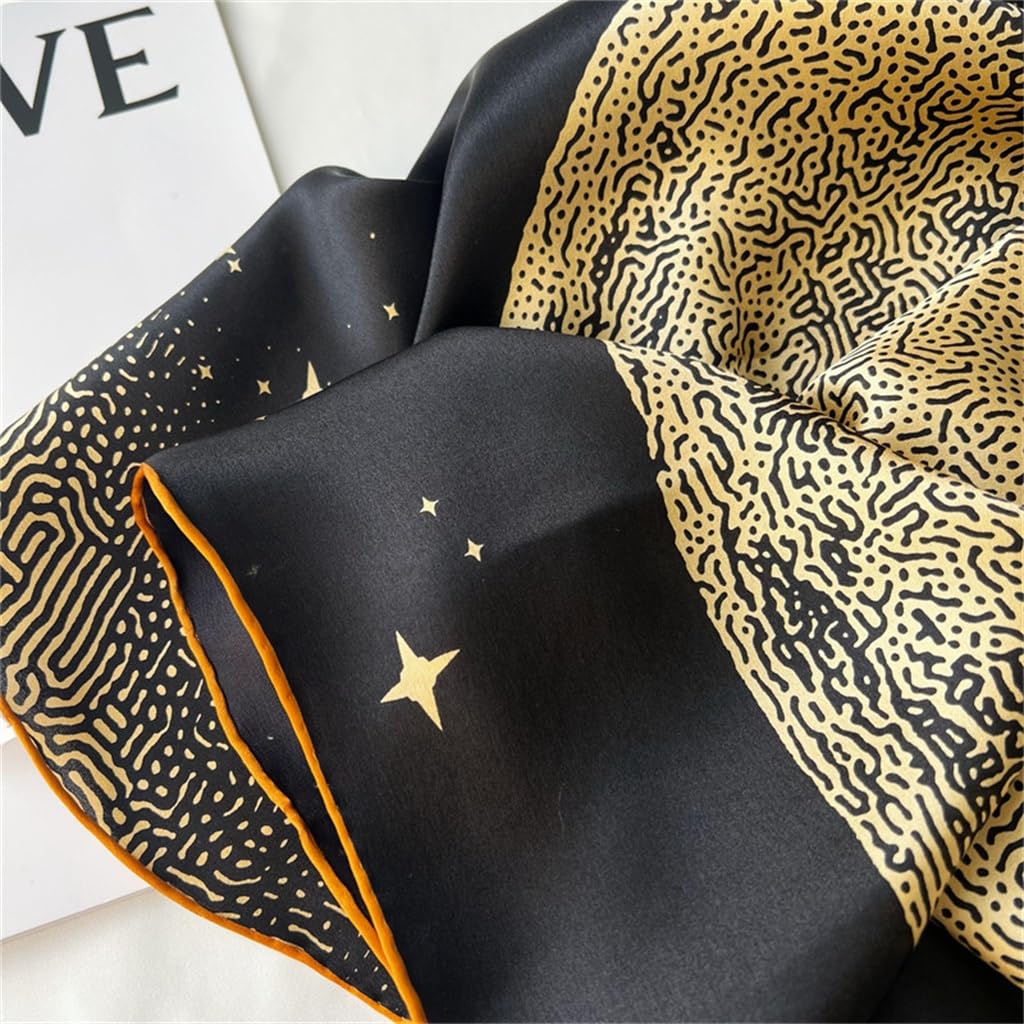 Foulard en Soie Décoratif Femme PianPian Foulard Feuille Rouge Multi Fonctionnel Protection Solaire Grand Châle