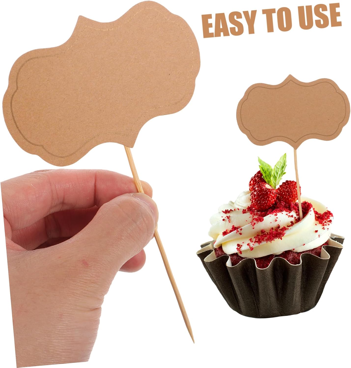 24pcs Charcuterie Board Food Label Picks Cake Toppers for Party Buffets Writable Cupcake Inserts Decorative Signs for Birthdays and Events